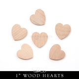 Wooden Heart Cut Outs - 3/4 Inch x 1/8 Inch