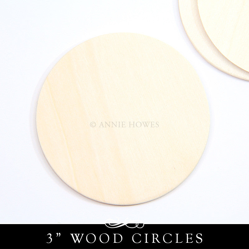 3 Inch Wood Circles - 3 inch x 1/8 inch 50 Pack