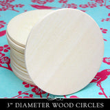 3 Inch Wood Circles - 3 inch x 1/8 inch 50 Pack