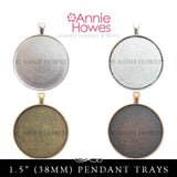 1.5 inch Circle Pendant Trays 5 Color Options (38mm)