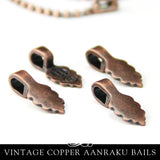 Vintage Copper Leaf Bails - 2 Sizes - Aanraku