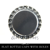 Flat Bottle Caps with Holes