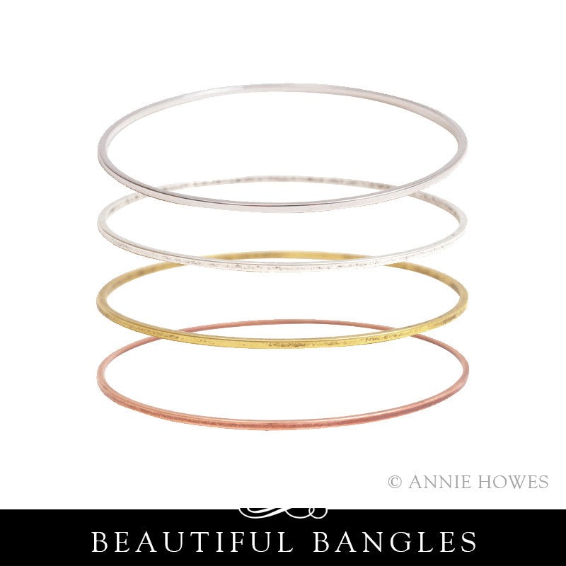 Stacking Bangle Bracelet. Small Flat. Nunn Design.