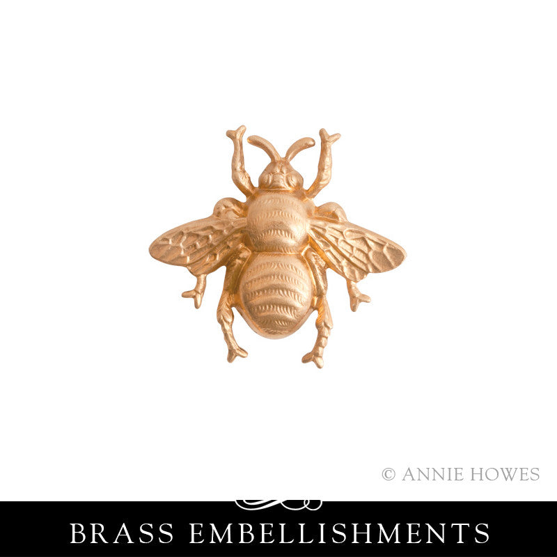 Bumblebee Brass Embellishment. Nunn Design.
