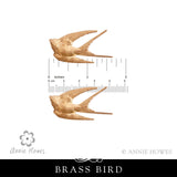 Brass Bird Jewelry Finding. Nunn Design.