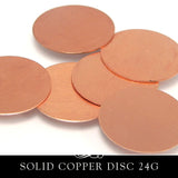 Copper Metal Stamping Blank 24G 25mm 1 Inch Circle
