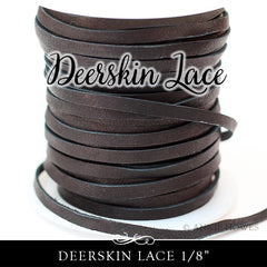 Deerskin Lace Leather 3mm - 1/8 Inch Black - 50 ft Spool