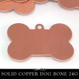 Copper Metal Stamping Blank 24G Dog Bone