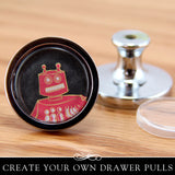 Aanraku Drawer Pull Knob with Glass insert