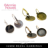 Earring Blanks 16mm. French Lever Style.
