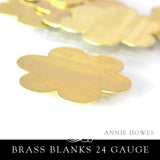 Brass Metal Stamping Blank 24G 1 3/8 In Petal Flower