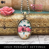 18x25mm Oval Pendant Trays Cabochon Settings.