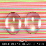 Regular Large Oval Glass Shapes 30x40mm - 25 Pk UB Glass