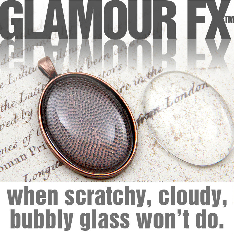 GFX-Glamour FX Glass - 22x30mm Oval Cabochons