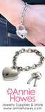 Heart Lock Bracelet with Working Lock. Annie Howes.