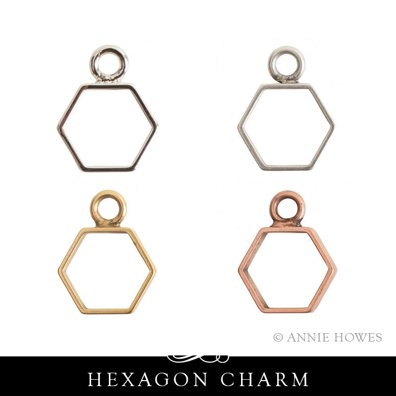 Hexagon Geometric Charms. Nunn Design.