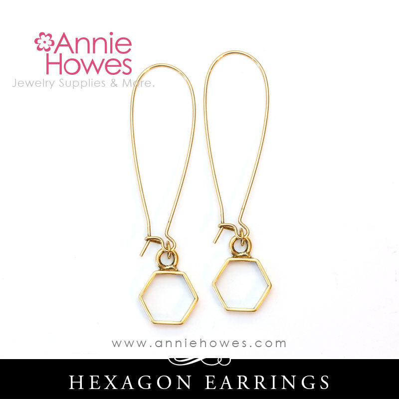 Hexagon Geometric Earrings.