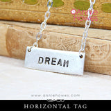 Metal Stamping Blank - Flat Tag Horizontal Nunn Design