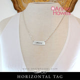 Metal Stamping Blank - Flat Tag Horizontal Nunn Design