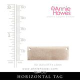 Metal Stamping Blank - Flat Tag Horizontal Nunn Design