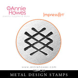 Impressart Metal Stamps - Crosshatch Texture Design Stamp