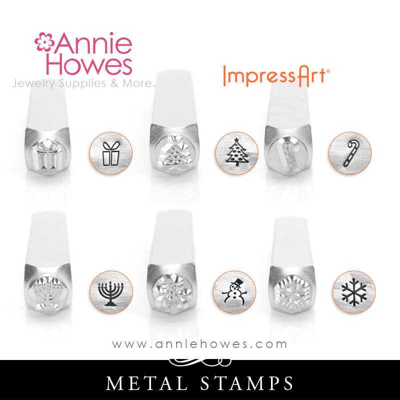 Impressart Metal Stamps - Snowflake or Christmas Present