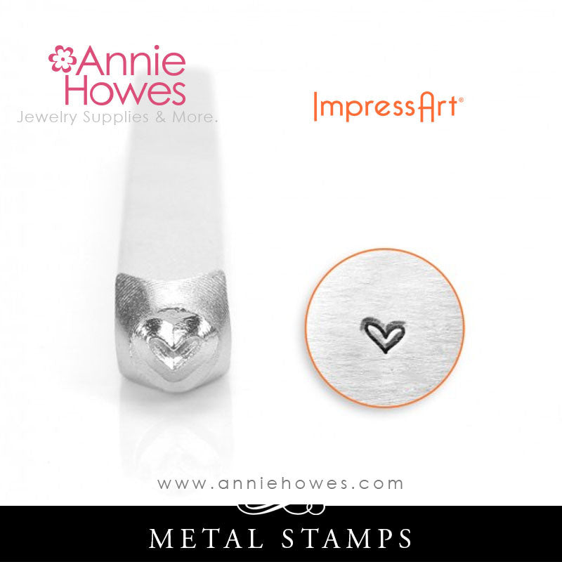 Impressart Metal Stamps - Whimsy Heart Design Stamp