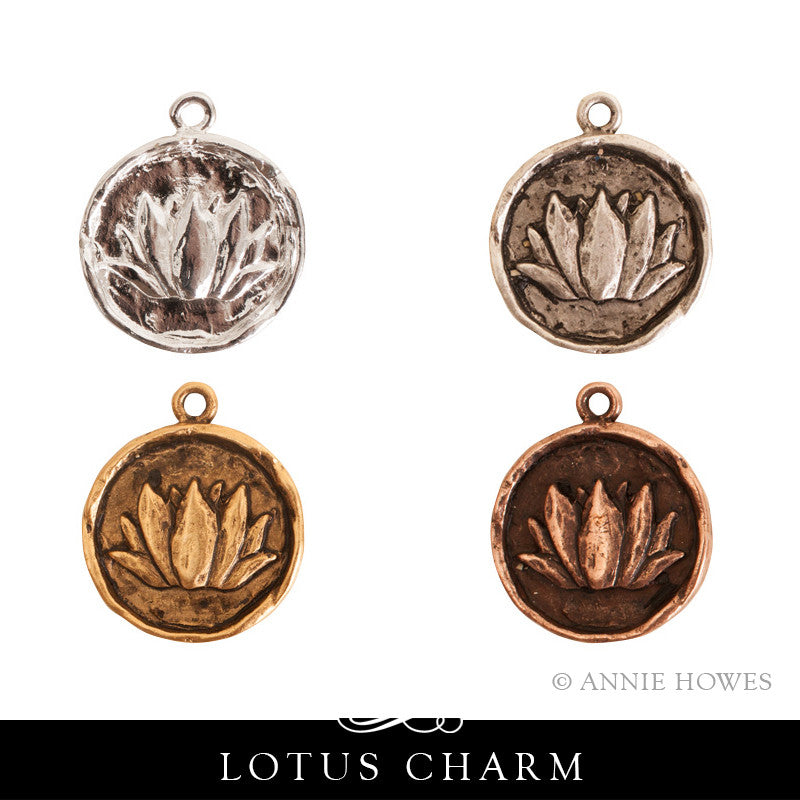Lotus Flower Charm. Nunn Design.