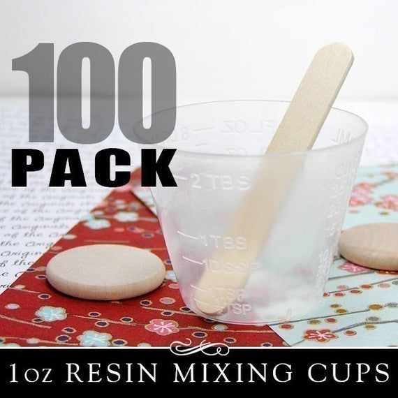 Plastic 1 Ounce Mixing Cups for Resin. 1oz Mixing Cups. 30 ML Mixing Cups.