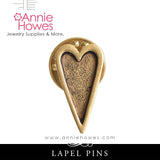 Lapel Pin - Mini Heart. Nunn Design.