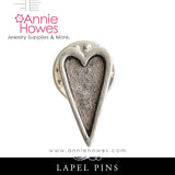 Lapel Pin - Mini Heart. Nunn Design.