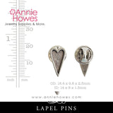 Lapel Pin - Mini Heart. Nunn Design.