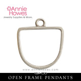 Open Frame Pendant Blank in Antique Silver or Antique Gold - Nunn Design