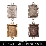 Ornate Mini Rectangle Pendant Tray - 2 Loop - OMPR Nunn