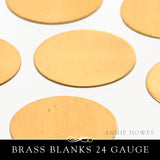 Brass Metal Stamping Blank 24g 3/4 inch Circle