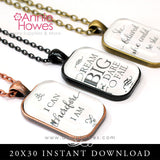 Instant Download of Favorite Quotes 20x30 Rectangle Pendant Digital Download Sheet.