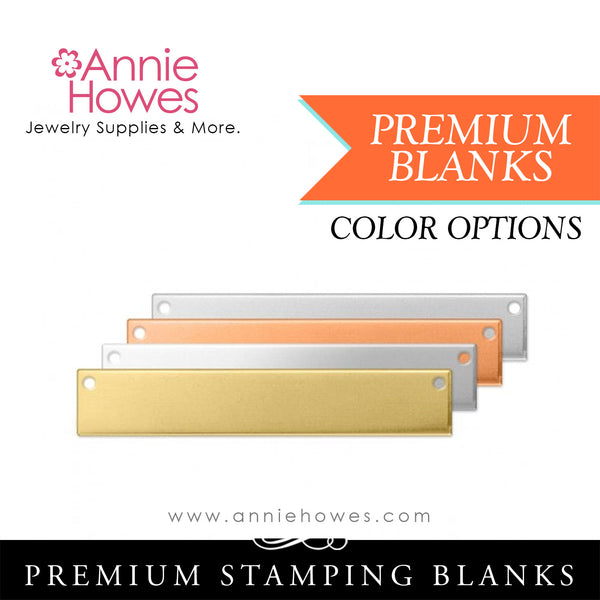 Impressart Strip Metal Stamping Blanks with Holes Color Options