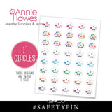 Instant Download of Safety Pin #safetypin 1" AND 1.5" Circle Button Bottle Cap and Pendant Pin Back Printable Sheet.