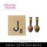 Small Oval Shaped Glue Pad Bails for Making Pendants