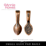 Small Oval Shaped Glue Pad Bails for Making Pendants