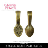 Small Oval Shaped Glue Pad Bails for Making Pendants