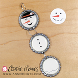 Santa, Elf, and Snowman 1" Circle Image Sheet. PDF Digital Download for Bottle Caps, Pendants, and Hair Bows.