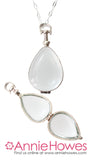Sterling Silver Glass Locket - Teardrop