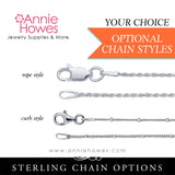 Sterling Silver Glass Locket for Charms - 17mm