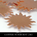 Copper Metal Stamping Blank 24G Sunburst
