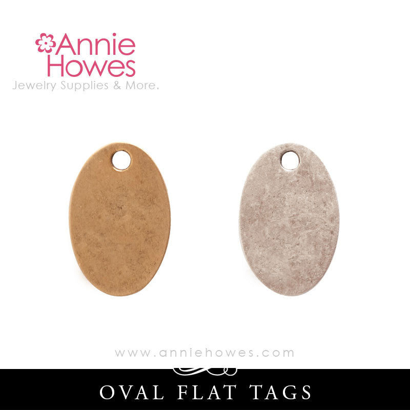 Flat Tag for Metal Stamping Oval Shape - Nunn Design CFTSOS