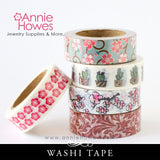 Washi Tape Flower Blossoms Cactus Succulents Floral