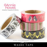 Washi Tape Halloween Spiderweb Christmas Penguins Reindeer Holiday Stripes