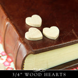 Wooden Heart Cut Outs - 3/4 Inch x 1/8 Inch