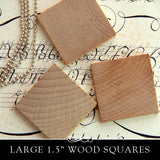 Wooden Square Cut Out (flat) - 1-1/2 Inch x 3/16 Inch